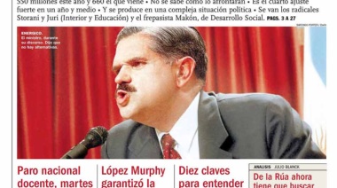 Para López Murphy, la crisis actual es más “grave” que la de 2001