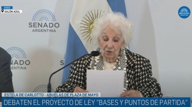 Estela de Carlotto a los senadores: “Honren los compromisos, estén a la altura”