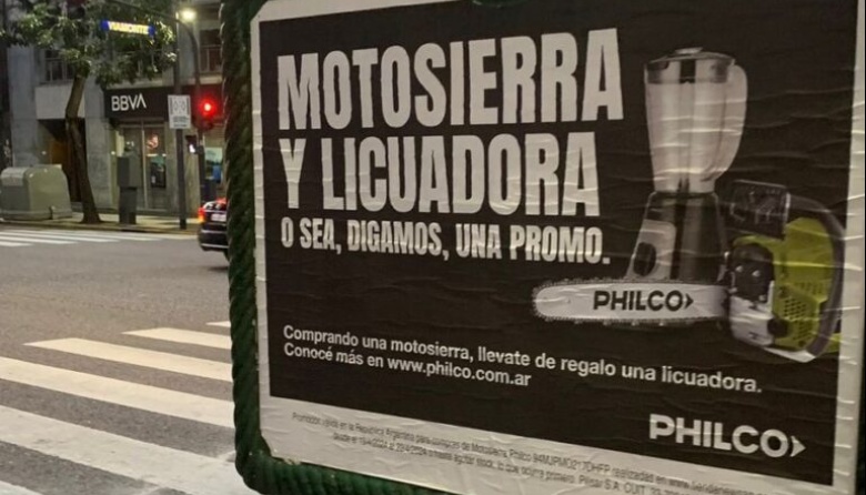 “Motosierra y licuadora”, la insólita publicidad de Philco que emocionó a Milei
