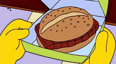 Rib-Wich: sándwich viral inspirado en los Simpson