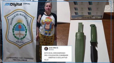 Una mujer detenida en el acto de Milei: el Presidente la vinculó al kirchnerismo