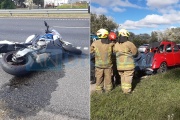 Corría picadas en moto, se incrustó en un auto y murió en la AU Ezeiza-Cañuelas