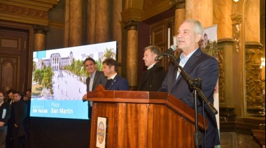 Alak y Kicillof presentaron el proyecto de puesta en valor de la Plaza San Martín