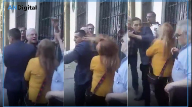 Un militante libertario le pegó a una mujer en un acto de campaña de Santilli