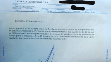Crece la angustia en Olavarría por la ola de despidos en Cerro Negro