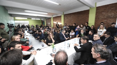 Kicillof cerró agenda en Chubut con un encuentro junto a sindicalistas
