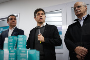 Kicillof compartió recorrida con Taiana y se mostró envalentonado rumbo a octubre
