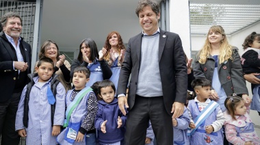 Kicillof inauguró el jardín número 100 de su gestión y objetó “los vouchers” educativos