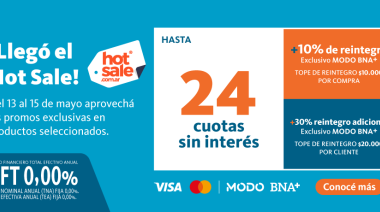 Con descuentos y hasta en 24 cuotas sin interés, llega el Hot Sale del Banco Nación