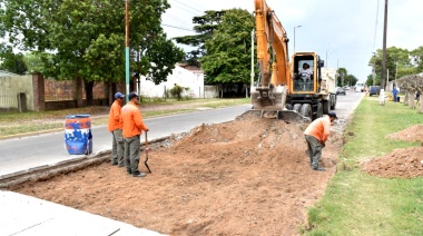 Obras de pavimentación en la principal arteria de Berisso