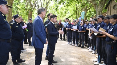 Con eje en seguridad, Kicillof destacó la inversión en móviles y la capacitación de agentes