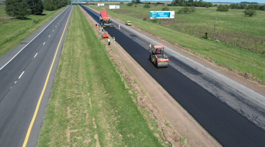 Recta final de las obras de repavimentación de la Ruta 2