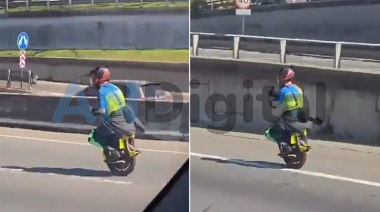 Circulaba por Panamericana, en monociclo y a 100 km por hora