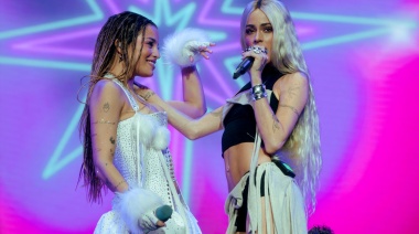 Juntas en el escenario: Emilia y Tini hicieron delirar a sus fans