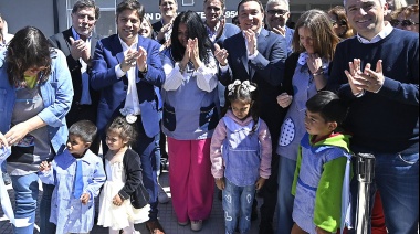 Kicillof inauguró un jardín de infantes y marcó diferencias con Nación: “Es un gran contraste”
