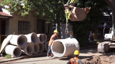 Continúan en Vicente López las obras para prevenir inundaciones