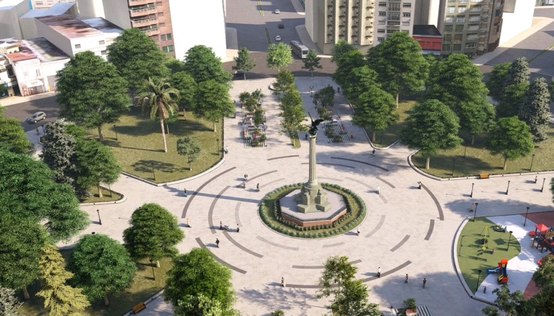 Empezaron en La Plata las obras para reconstruir Plaza Italia