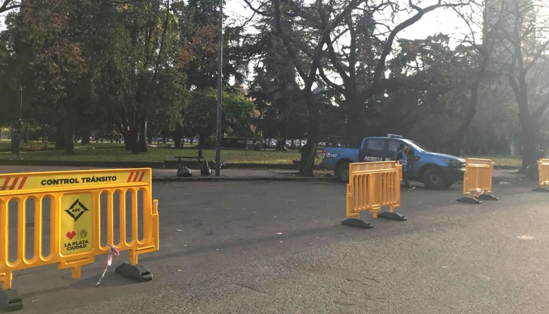 La Plata: Plaza San Martín cerrada al tránsito peatonal por obras de reconstrucción