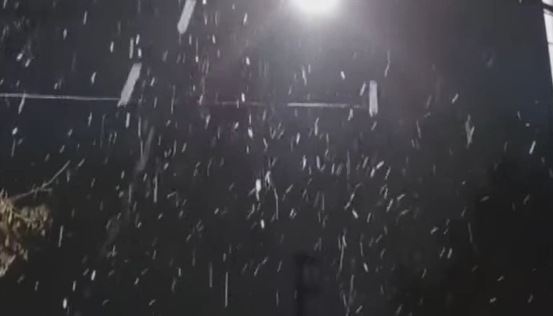 Nevó en varios puntos del Gran Buenos Aires