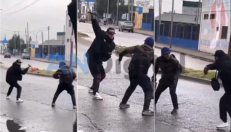 Captan una pelea con facas bien tumbera en plena calle en La Matanza