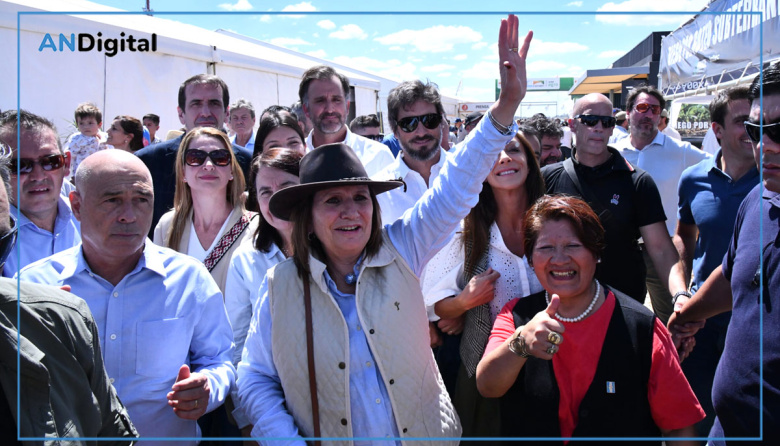 Bullrich pasó por Expoagro y evitó hablar de la interna por Valenzuela
