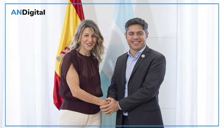 Axel Kicillof se reunió con Yolanda Díaz en Madrid y buscó atraer inversiones para la provincia de Buenos Aires