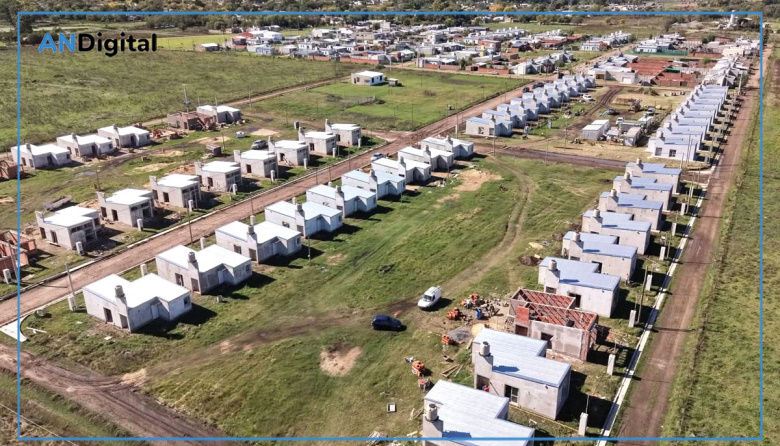 Avanza la obra de viviendas del barrio Papa Francisco de Alberti