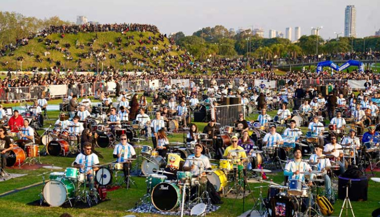 Costanera Norte: más de 500 bateristas participaron de un festival récord