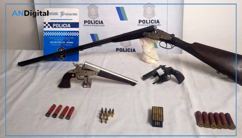 La Plata: baleó el auto de su hermana y en el allanamiento le secuestraron varias armas