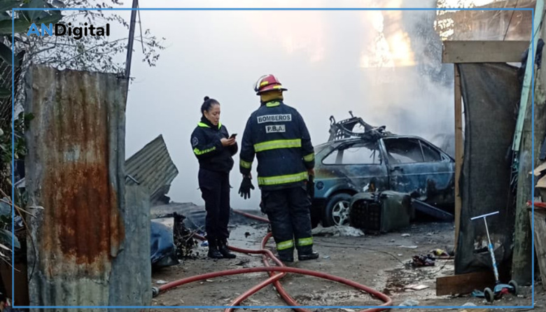 Trágico incendio en una vivienda de Los Hornos: murió una mujer y dos niños resultaron heridos