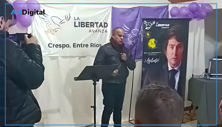 Libertarios de Entre Ríos usaron salón de PAMI para un acto en defensa de Adorni
