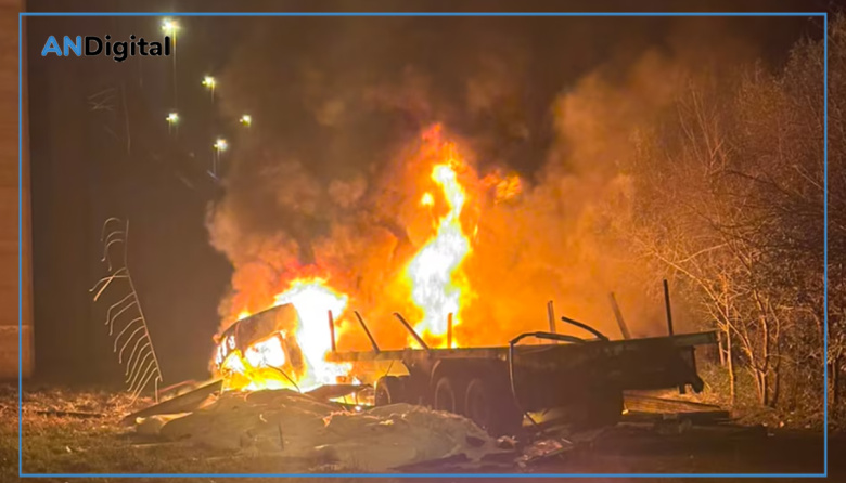 Camionero murió tras caer al vacío desde el puente Zárate-Brazo Largo y el vehículo se incendió