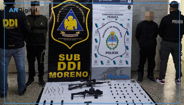 Intento de asesinato en Moreno: allanamientos y secuestro de armas y drogas