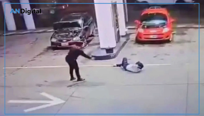 La Matanza: una policía baleó a un motochorro para frustrar el robo en una estación de servicio