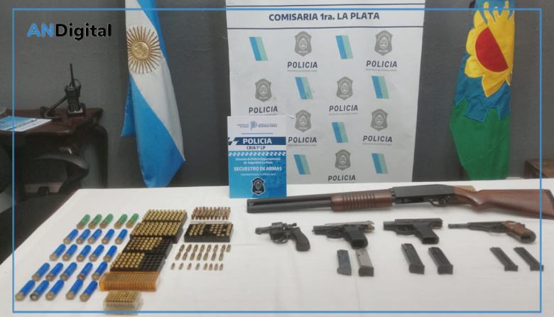 La Plata: amenazó a un vecino, disparó al aire, allanaron su departamento y encontraron un arsenal