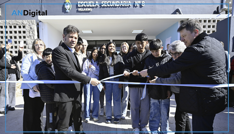Kicillof cruzó a Milei al inaugurar obras en Villarino: “Sin Estado no hay escuela”