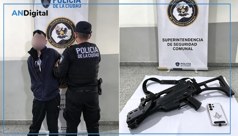 Cayó en Parque Avellaneda ladrón que robaba con una réplica de ametralladora