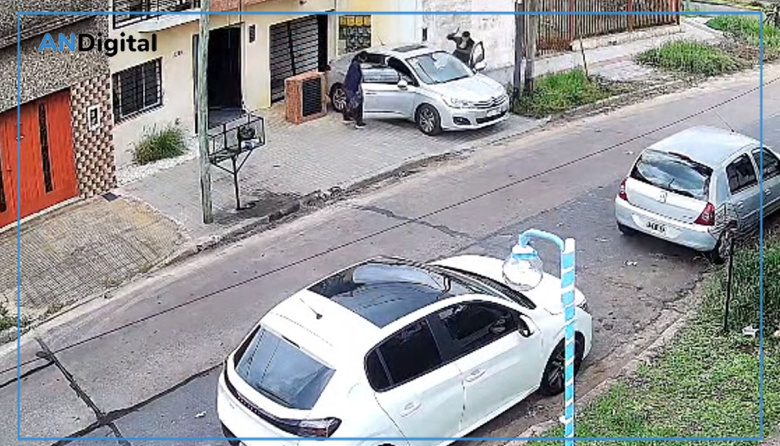 Dramático robo en Caseros: lo golpearon con la culata de un arma y todo quedó filmado