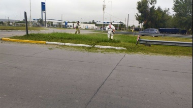 Ante la falta de respuestas de Nación, la Municipalidad de Olavarría cortó el pasto de la ruta 226