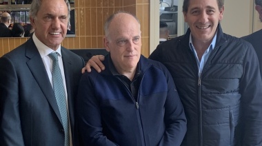 Scioli se reunió con el presidente de la Liga de España y va a fondo por las SAD