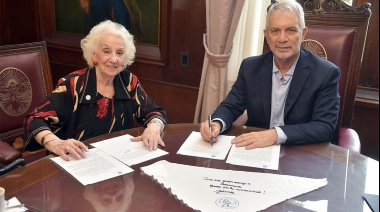 Alak y Estela de Carlotto firmaron un acuerdo para promover acciones por la memoria, verdad y justicia