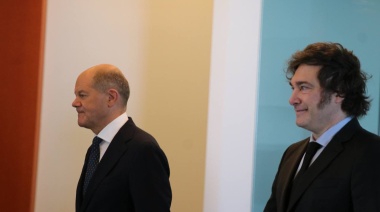 Recibido por el canciller alemán, Milei dijo tener “enorme apoyo” para avanzar con el ajuste