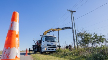 Inversión eléctrica: nuevas columnas de hormigón en los tendidos troncales de Arana