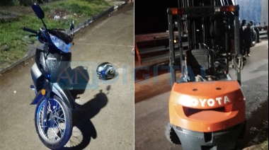 Insólito choque en Berisso: Andaba en su moto e impactó a un zamping