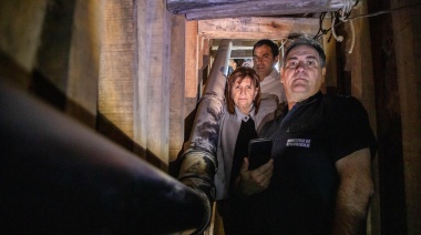 Bullrich y Alonso recorrieron el túnel construido para robar el banco Macro