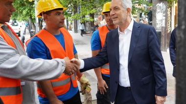 Alak supervisó las obras de puesta en valor del centro comercial de calle 8