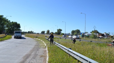El Municipio se hizo cargo del corte de pasto en rotondas de la Ruta Nacional 226