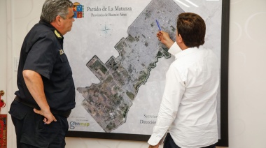 Espinoza y el jefe de la Bonaerense coordinaron acciones para fortalecer la seguridad en La Matanza