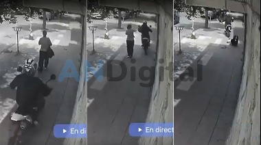 Violento robo motochorro en Mar del Plata: La tiró al piso para sacarle la cartera y la desmayó