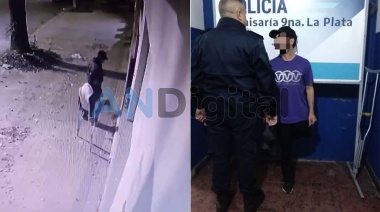 Captan a un hombre rengo pateando puertas para robar en el centro de La Plata